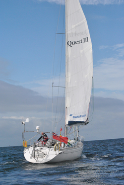Gerry Hughes on Quest III Sail boat